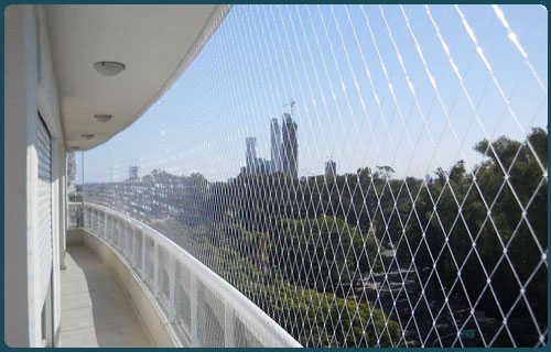 Balkon güvenlik filesi uygulama örneği